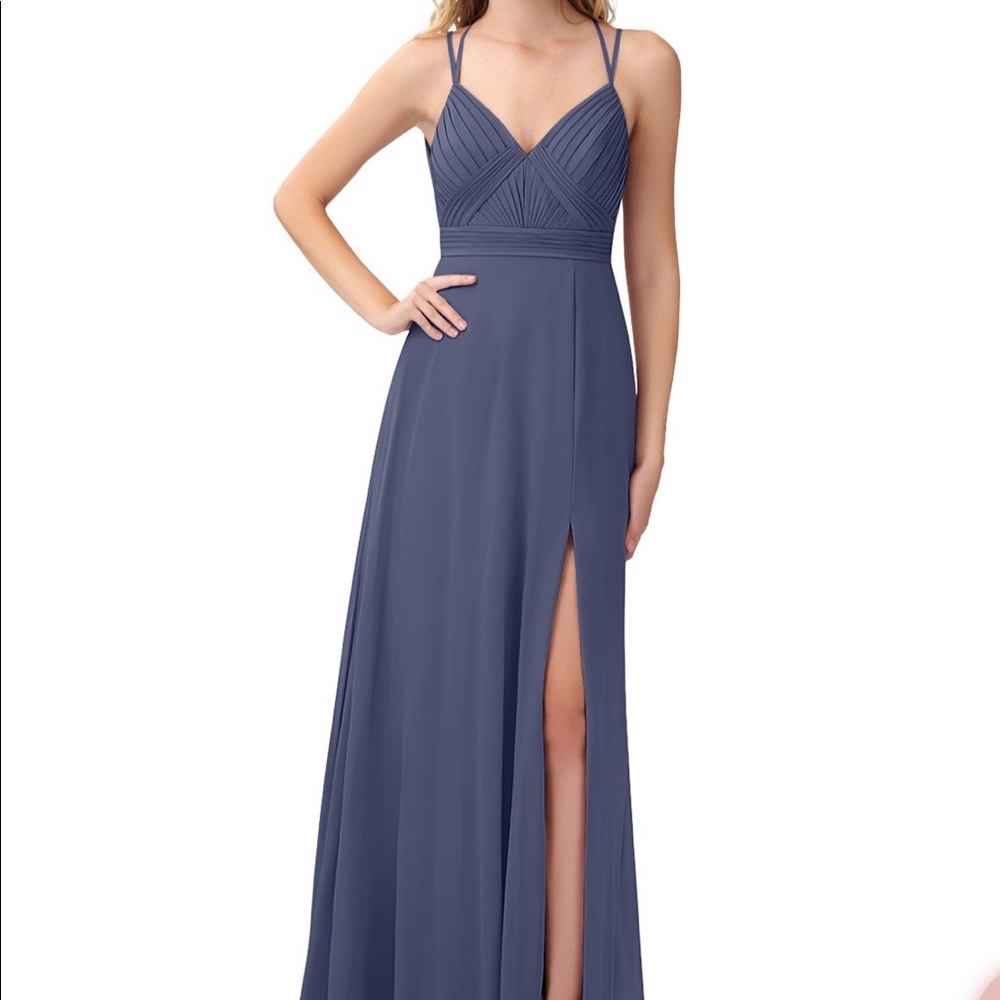 Azazie Aubrey Dress in color “Stormy”